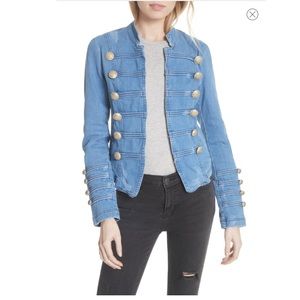 Free People Military Denim Jacket